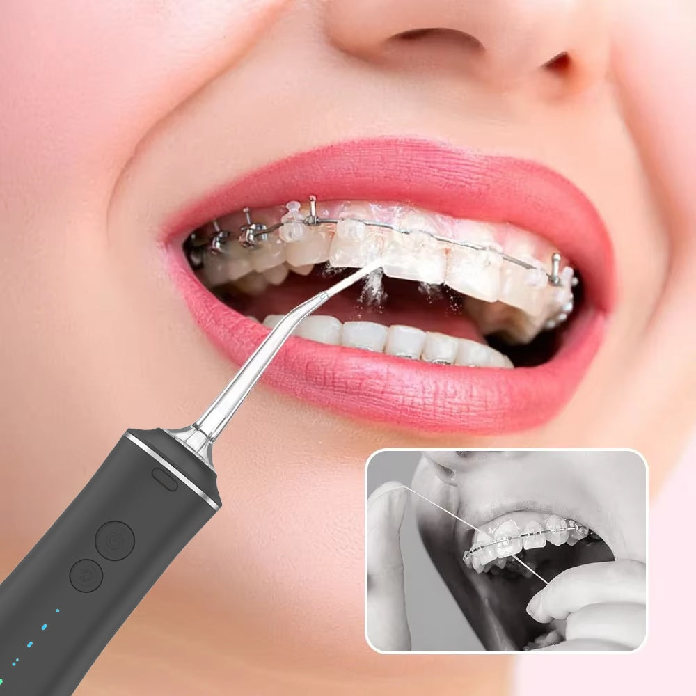 Wasserflosser – Reinigt die Zähne“